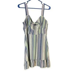 NWT Speechless Women's Ruffled Striped Sleeveless Mini A-Line Dress Size Medium
